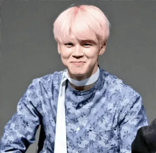 ⛲️ ced8a854 Jimin kpop, idol, singer, pink hair, korean, music telegram sticker