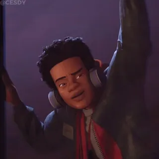 🤪 c1420bcb Miles Morales Spider-Man: Into the Spider-Verse Miles Morales, Spider-Man, Spider-Verse, Marvel, siêu anh hùng telegram sticker