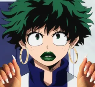 💋 b305779e Izuku Midoriya My Hero Academia 애니메이션, 캐릭터, 만화, 웃긴, 뷰티, 메이크업, 데쿠, 미도리야 이즈쿠 telegram sticker