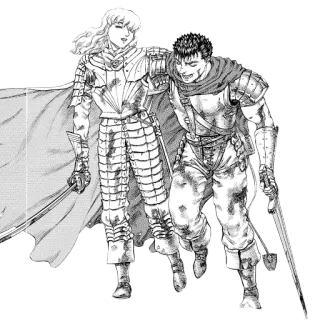 😿 3208b0c3 Guts Berserk manga, animé, berserk, guts, griffith, guerrier, fantaisie, épée whatsapp sticker