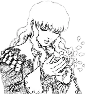 💨 e6364615 Griffith Berserk Manga, Animé, Triste, Personnage, Cheveux Blancs whatsapp sticker