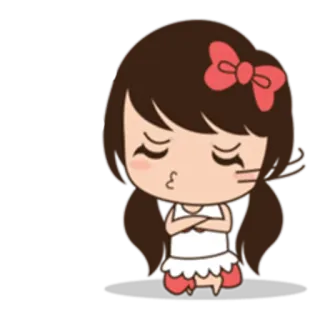 😾 447521af アニメ, 女の子, 可愛い, ステッカー, ぷく顔 telegram sticker