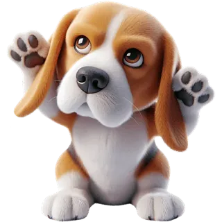 😤 756316d9 pies, szczeniak, słodki, zwierzę, beagle, zwierzak, kreskówka, naklejka telegram sticker