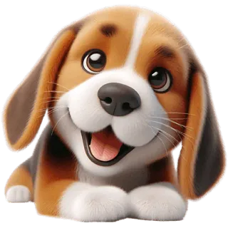 ☺️ 7ee1cbca pies, beagle, szczeniak, słodki, zwierzę domowe, zwierzę telegram sticker