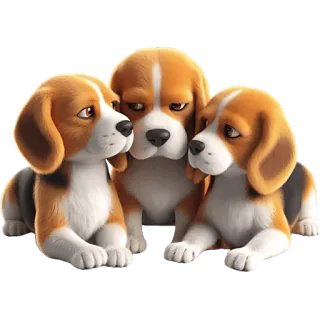 🤨 8f65f26e pies, szczeniak, słodki, beagle, zwierzę telegram sticker