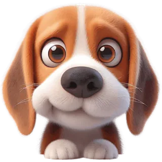 🥹 fd8203c1 pies, szczeniak, słodki, zwierzę, kreskówka, beagle telegram sticker