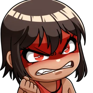 😡 59f5bd7c ira, enojado, dibujo animado, cara roja, frustrado, molesto telegram sticker