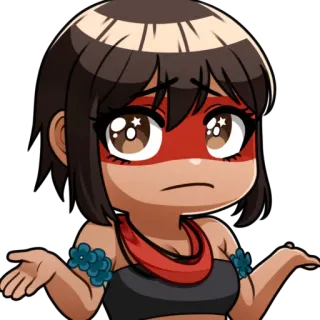 😐 953a6da7 Dibujos animados, Anime, Confundido, Encogerse de hombros, Lindo telegram sticker