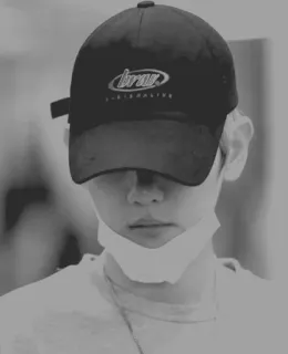 🥀 c2927b19 drav người, mũ, mặt nạ, thường ngày, kpop, hàn quốc, thần tượng whatsapp sticker