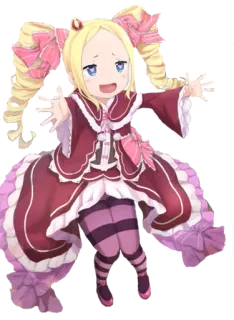 😻 87080b18 Beatrice Re:Zero 动漫, 儿童, 女孩, 双马尾, 魔法, 萝莉 telegram sticker