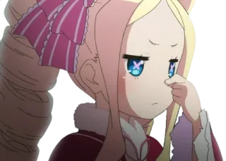😨 9150fa16 Beatrice Re:Zero 动漫, 女孩, 傲娇, 可爱, 萝莉 telegram sticker