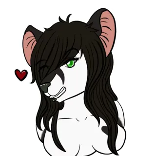 😘 6181d469 熊猫, 兽人, 拟人, 卡通, 动物, 可爱, 爱心 telegram sticker