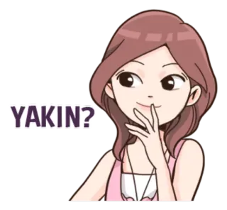 🙄 42ae32cd YAKIN? 여자, 생각, 질문, 불확실, 의심 telegram sticker