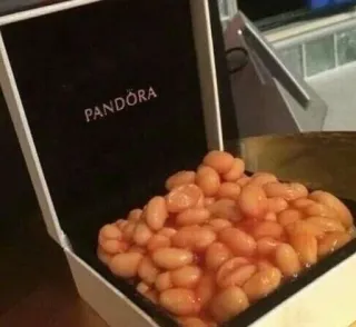 💕 be32b563 PANDORA ถั่ว, Pandora, กล่องเครื่องประดับ, อาหาร, ขำขัน, ทำอาหาร telegram sticker