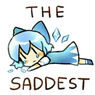 😭 2392a757 THE SADDEST 悲伤, 哭泣, 动漫, 漫画, 情绪化, 眼泪 telegram sticker