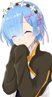 😊 2fb1e34e Rem Re:Zero 动漫, 蕾姆, Re:从零开始的异世界生活, 可爱, 卡哇伊 telegram sticker