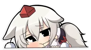 😞 b700108b 动漫, 女孩, 伤心, 可爱, 偷看, 贴纸 telegram sticker