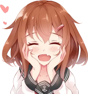 😍 be0ed3b8 动漫女孩, 可爱, 微笑, 校服, 卡通, 卡哇伊 telegram sticker