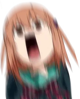 😱 de8a9ed0 动漫, 震惊, 惊讶, 卡通, 尖叫, 表情包 telegram sticker