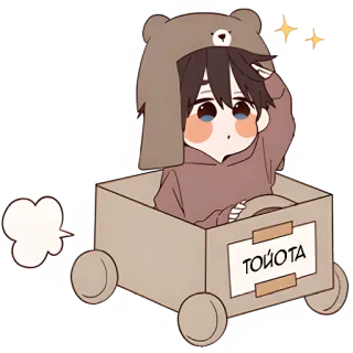 🚗 a17c1bda ТОЙОТА Anime, Auto, Toyota, Bambino, Carino, Cartone animato, Cappello orso telegram sticker