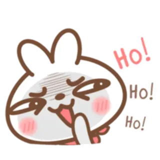😝 a2e24fb5 Ho! Ho! Ho! rabbit, cartoon, ho ho ho, laughing, funny, cute telegram sticker