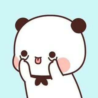 🐻 02ddcf48 팬더, 귀여운, 만화, 동물, 웃긴, 제스처 whatsapp sticker