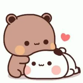 🐻 490ed1ea 귀여운, 카와이, 곰, 만화, 사랑, 하트, 사랑스러운, 동물 whatsapp sticker