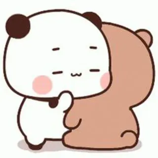 🐻 4a38de60 만화, 곰, 포옹, 귀여운, 팬더, 동물 whatsapp sticker