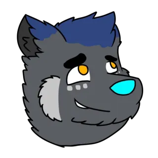 😅 03397a84 Фурри, Антро, Волк, Мультфильм, Персонаж, Талисман, Животное telegram sticker