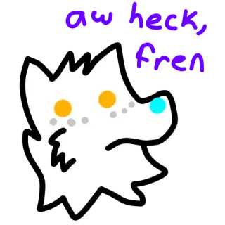 😕 0ef1af81 aw heck, fren милый, собака, животное, мультфильм, дружелюбный, добрый telegram sticker