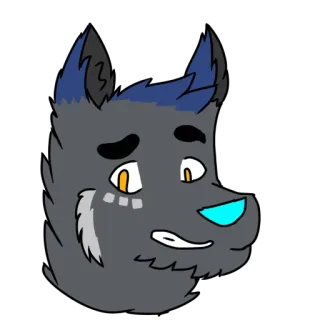 😶 1abfbe3a волк, антро, фурри, мультик, животное, персонаж, серый, синий telegram sticker