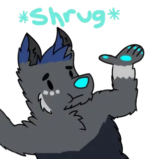 😐 20f3ed57 Shrug пожимает плечами, вопрос, неуверенный, равнодушный, жест, животное, собака telegram sticker