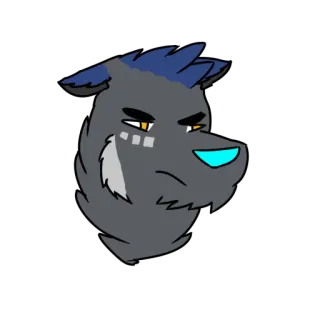 😠 377991e7 волк, фурри, животное, мультфильм, стикер telegram sticker