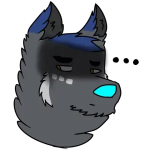 😒 40fa1674 волк, животное, мультик, милый, наклейка telegram sticker