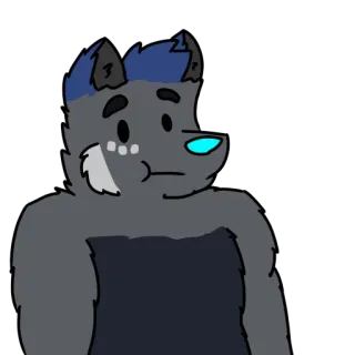 😶 528b7f10 фурри, волк, мультфильм, антропоморфный, анимированный telegram sticker