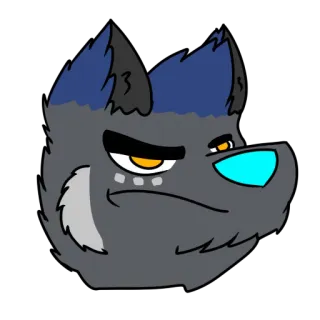 😠 57a6dfa5 волк, фурри, мультфильм, животное, стикер telegram sticker