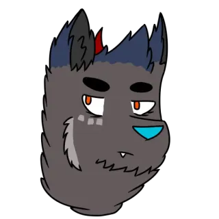 😈 59b034e3 волк, фурри, мультик, персонаж, животное telegram sticker