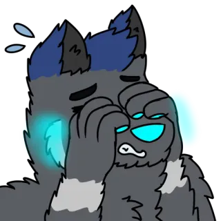 😳 5ae38d5d мультфильм, плачущий, обеспокоенный, грустный, кошачий, кот, животное telegram sticker