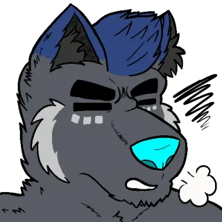 😒 5f144e4c Фурри, Волк, Мультфильм, Злой, Выражение, Фурсона telegram sticker