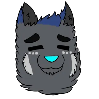 😊 608759dc животное, волк, мультфильм, милый, рисунок, иллюстрация telegram sticker