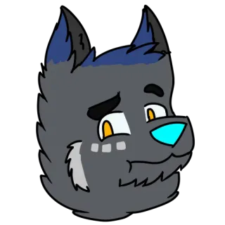 😐 83baa2a5 волк, антро, мультик, животное, персонаж, фурри telegram sticker
