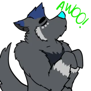 🐺 b3788d68 Arf! собака, волк, фурри, животное, мультфильм telegram sticker