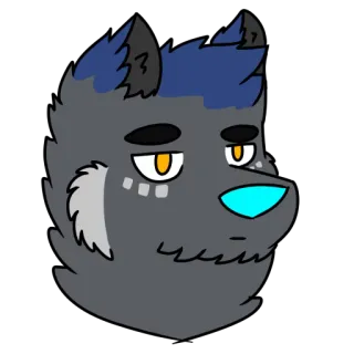 😒 b469845b волк, фурри, мультфильм, животное, персонаж, антропоморфный telegram sticker