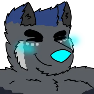 ☺ c43a117a Фурри, Волк, Антропоморфный, Мультик, Животное, Стикер telegram sticker