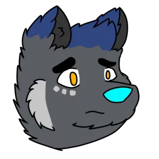 😓 d599be41 Волк, Фурри, Мультфильм, Антропоморфный, Грустный, Животное telegram sticker