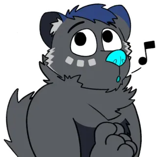 😅 d74df4f5 медведь, животное, мультфильм, милый, пушистый, антропоморфный telegram sticker