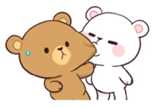 😘 88f15a7e urso, beijo, fofo, desenho animado, animais, amor whatsapp sticker