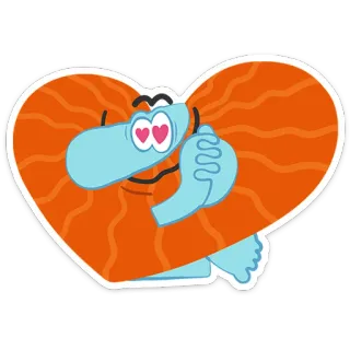 😍 f754caf5 cuore, amore, affetto, cartone animato, personaggio, innamorato telegram sticker