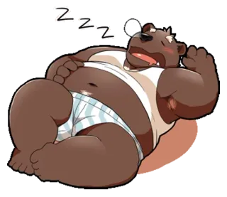 😴 9a851cc6 ZZZZ 곰, 자는, 만화, zzz telegram sticker