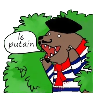 Медведь в кустах telegram stickers